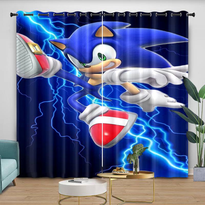 Curtains sonic Cartoon Digital - Curtain Rods ulasan dan harga