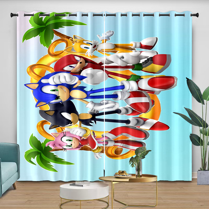 Curtains sonic Cartoon Digital - Curtain Rods ulasan dan harga