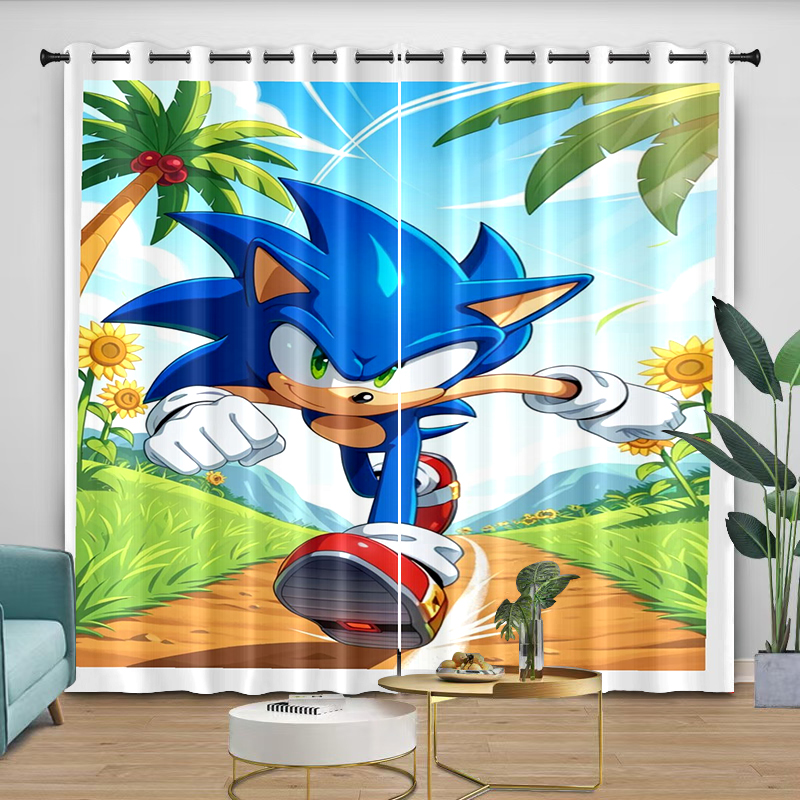 Curtains sonic Cartoon Digital - Curtain Rods ulasan dan harga