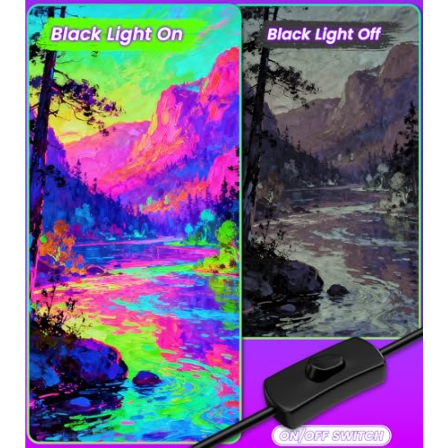 4W Pack LED Black Light Bar, B - Light Switch ulasan dan harga