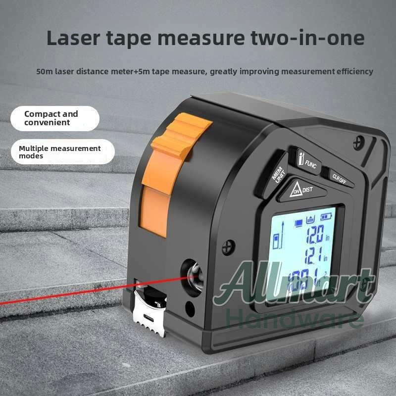50m Laser Rangefinder with 5m  - Tape Measure ulasan dan harga