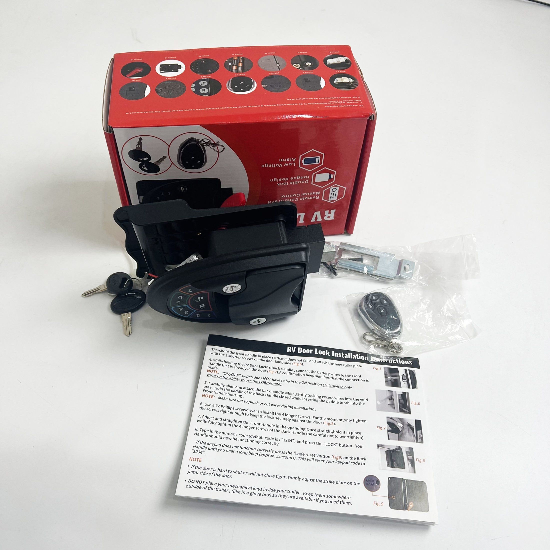 Door Coded Lock With Remote Co - Door Lock ulasan dan harga