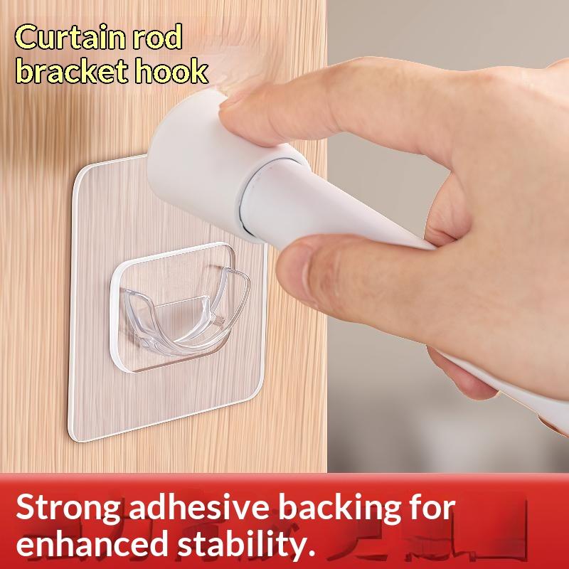 No Drill Transparent Self Adhe - Curtain Rods ulasan dan harga