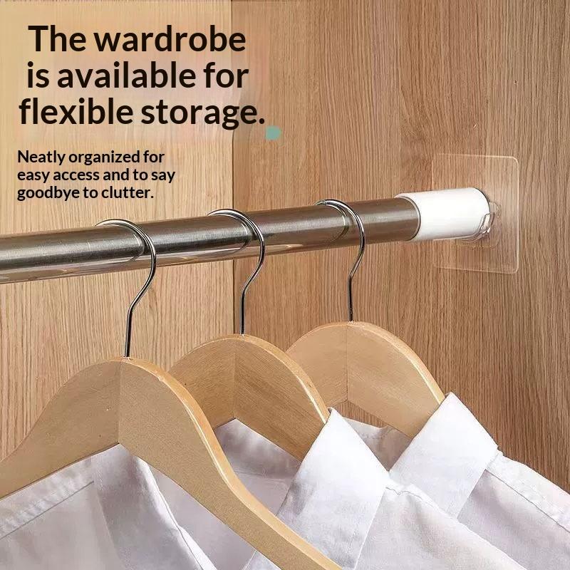No Drill Transparent Self Adhe - Curtain Rods ulasan dan harga