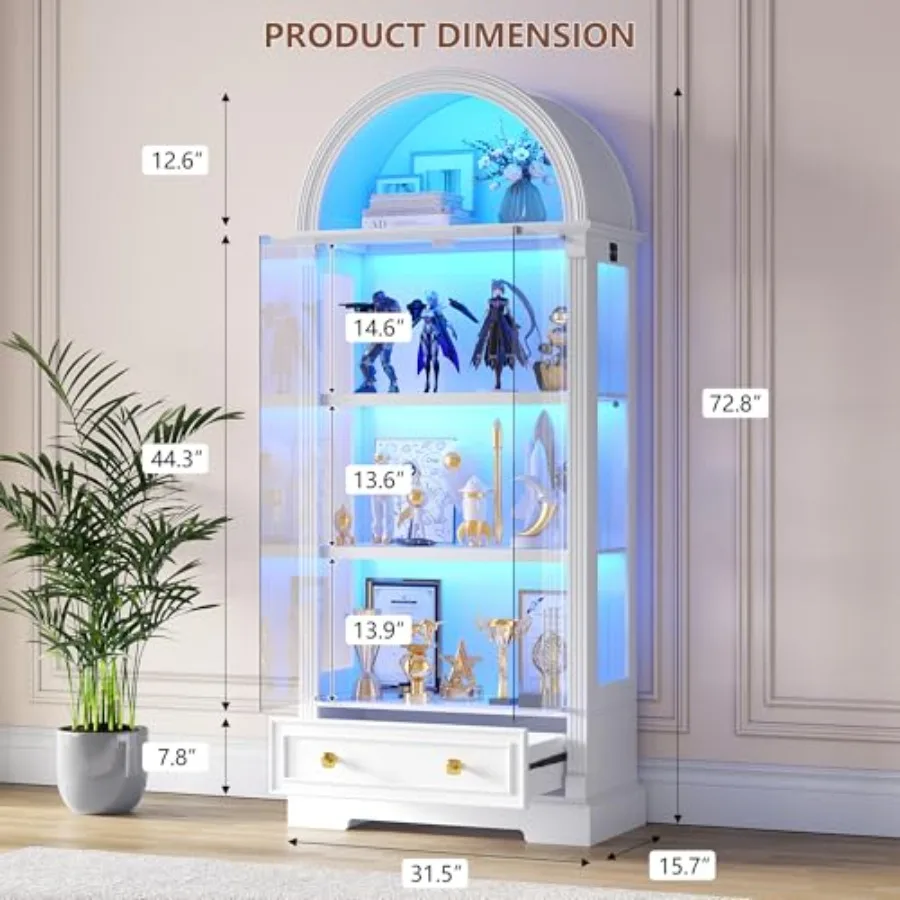 Curio Cabinet with Glass Doors - Cabinet Hinges ulasan dan harga