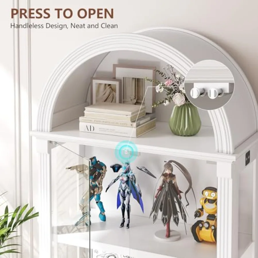 Curio Cabinet with Glass Doors - Cabinet Hinges ulasan dan harga