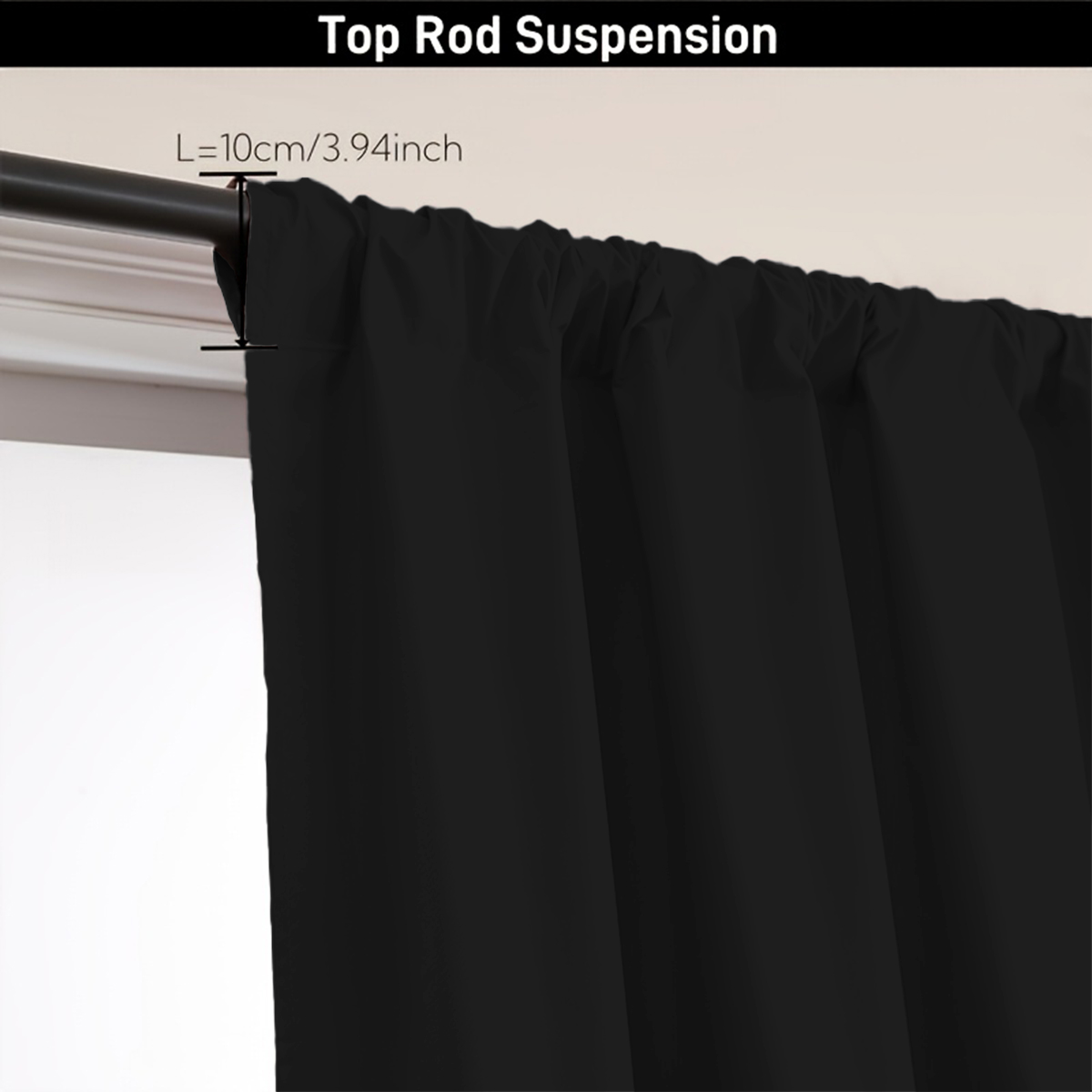 1 Piece of Simple Solid Color  - Curtain Rods ulasan dan harga