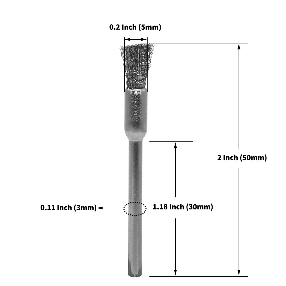 Steel Cleaning End Brushes Pen - Paint Brush ulasan dan harga