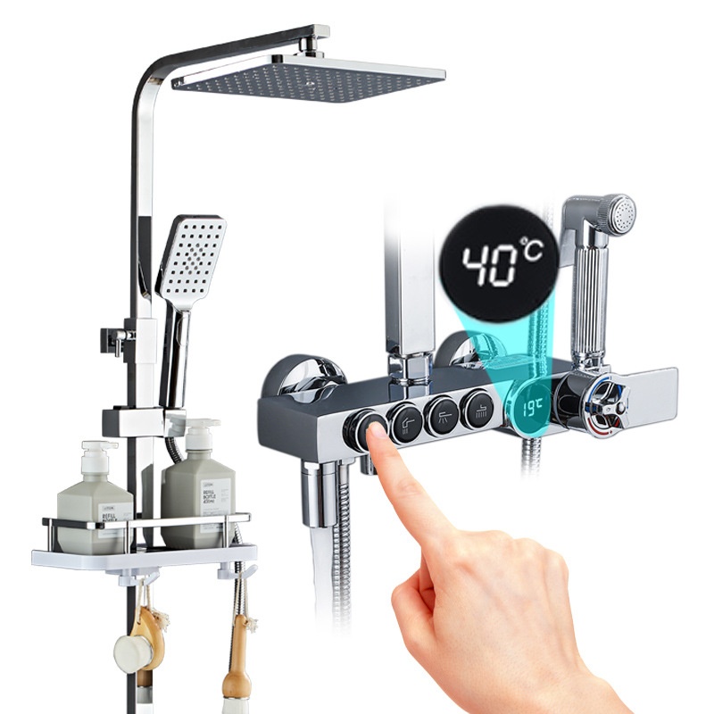 Luxury Silver Led Digital Disp - Faucet ulasan dan harga