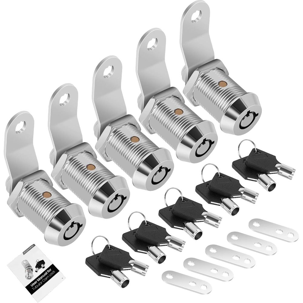 5 Pack Cabinet Lock with Keys, - Door Lock ulasan dan harga