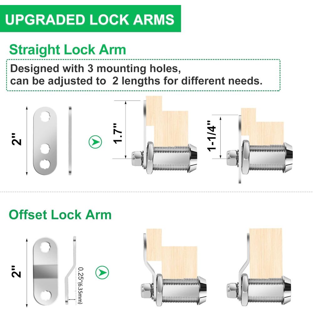 5 Pack Cabinet Lock with Keys, - Door Lock ulasan dan harga