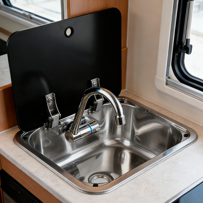 Compact Stainless Steel RV Sin - Faucet ulasan dan harga