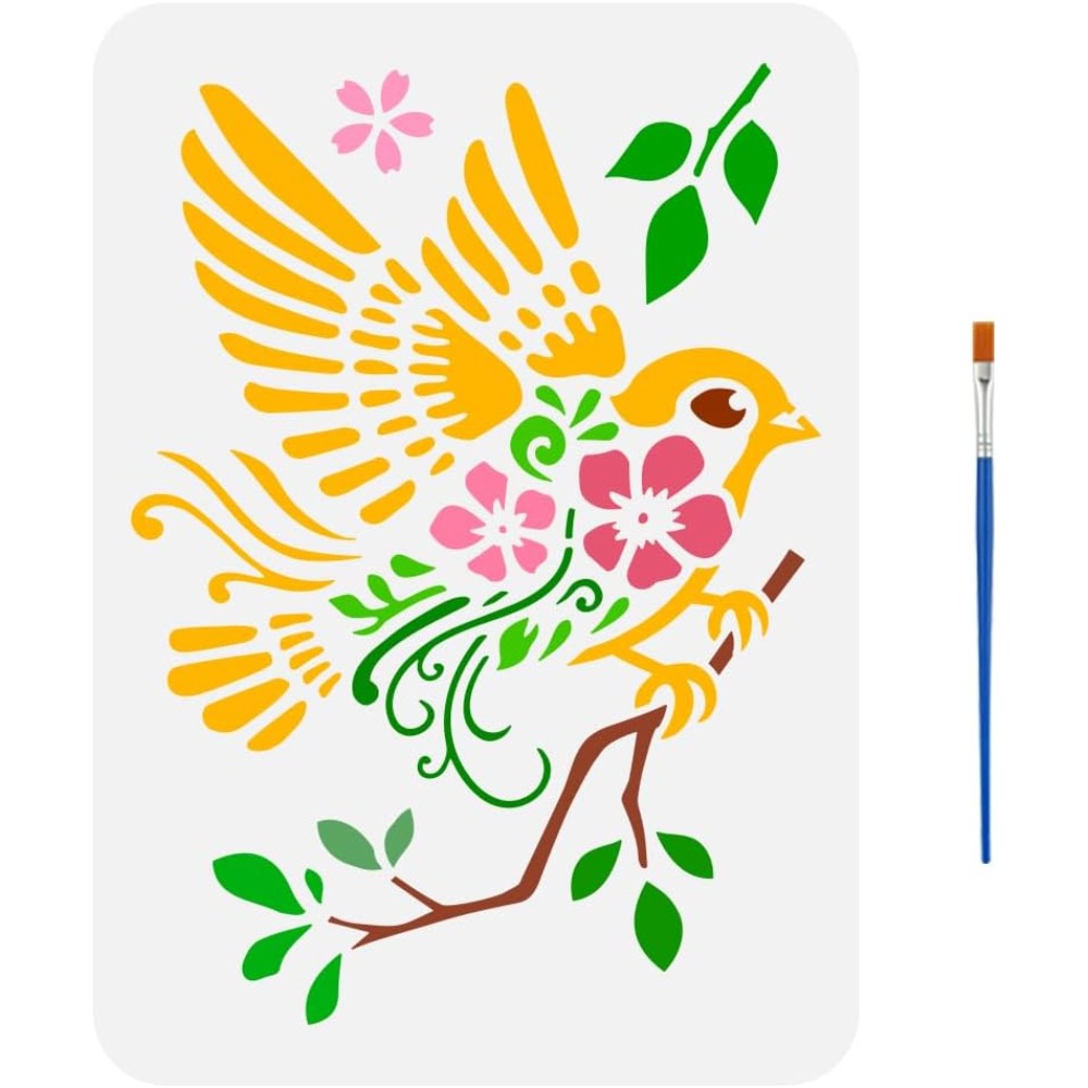 Sparrows on Branches Drawing S - Paint Brush ulasan dan harga