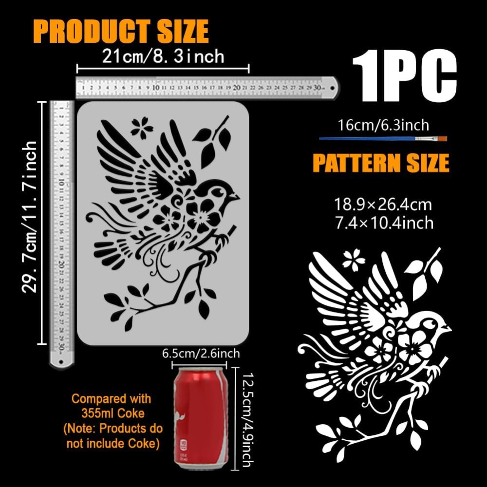 Sparrows on Branches Drawing S - Paint Brush ulasan dan harga
