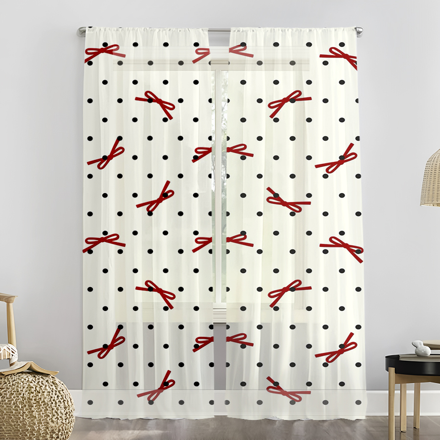 2PCS Christmas Curtains, Black - Curtain Rods ulasan dan harga
