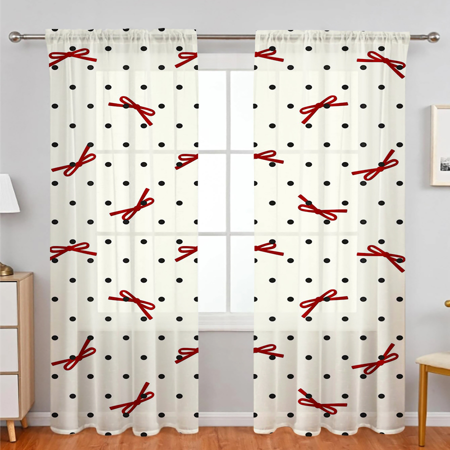2PCS Christmas Curtains, Black - Curtain Rods ulasan dan harga
