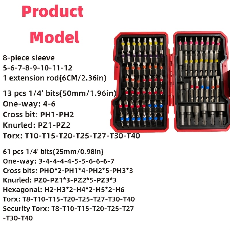 83Pcs Screwdriver Bit Set Impa - Drill Bits ulasan dan harga