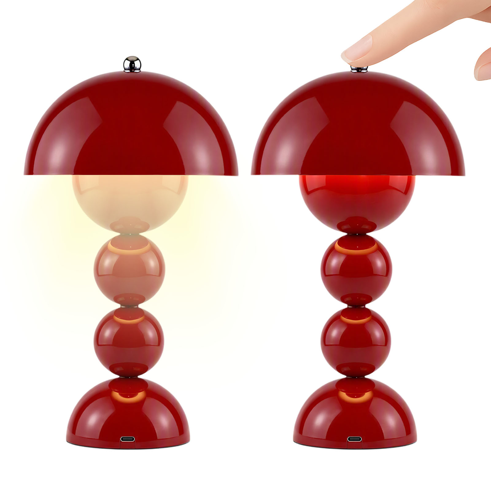USB Mushroom Bud LED Table Lam - Light Switch ulasan dan harga