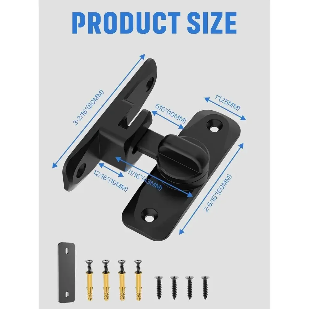 90/180 Degree Flip Barn Door L - Door Lock ulasan dan harga