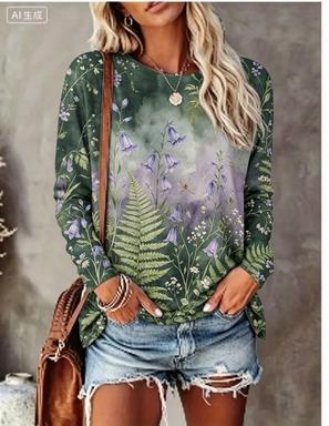 Women Long Sleeve T‑Shirt Grad - Wallpaper ulasan dan harga