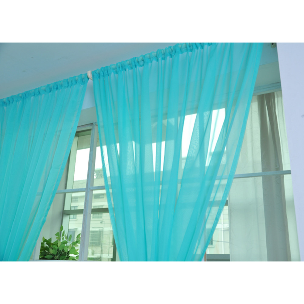 Transparent Voile Window Sheer - Curtain Rods ulasan dan harga