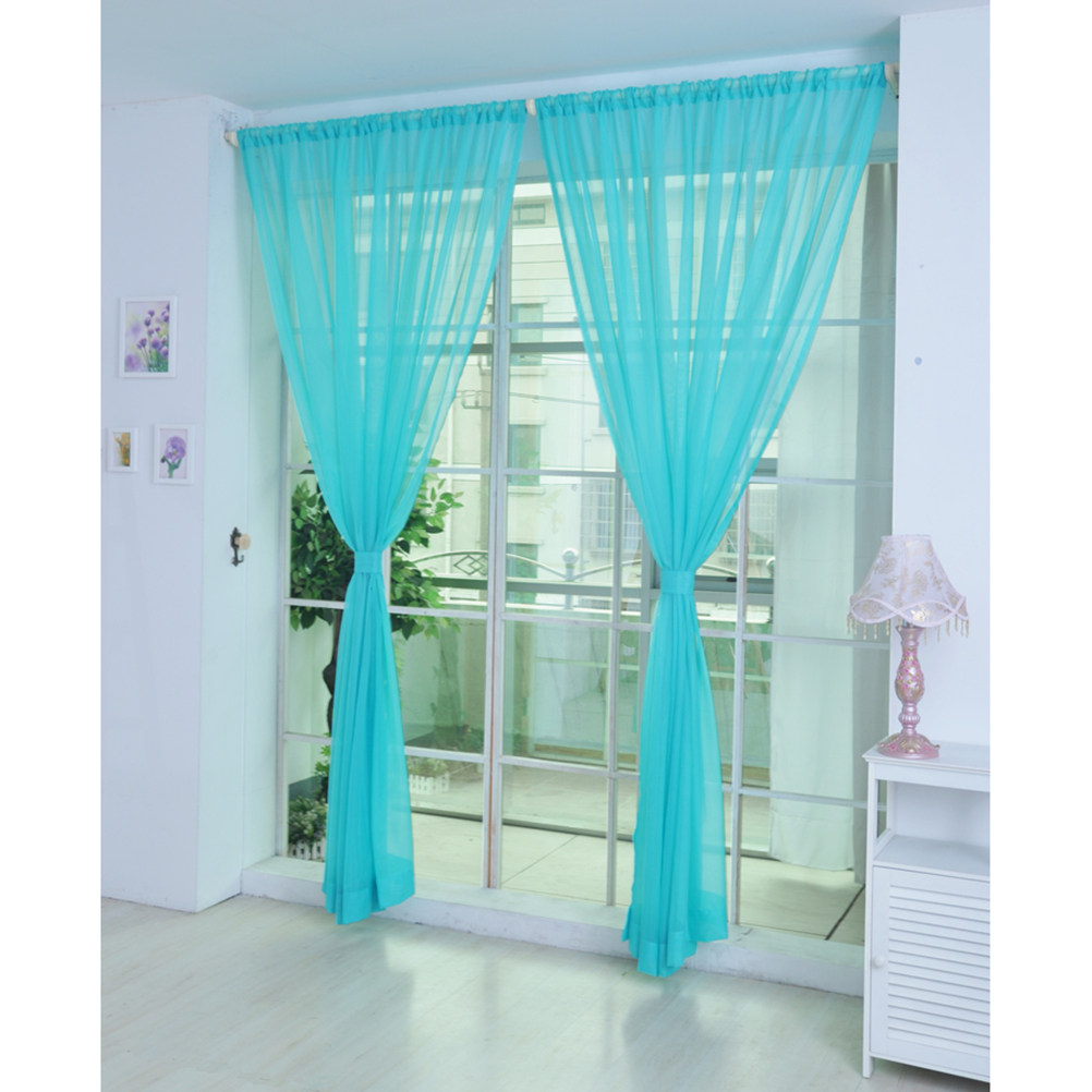 Transparent Voile Window Sheer - Curtain Rods ulasan dan harga