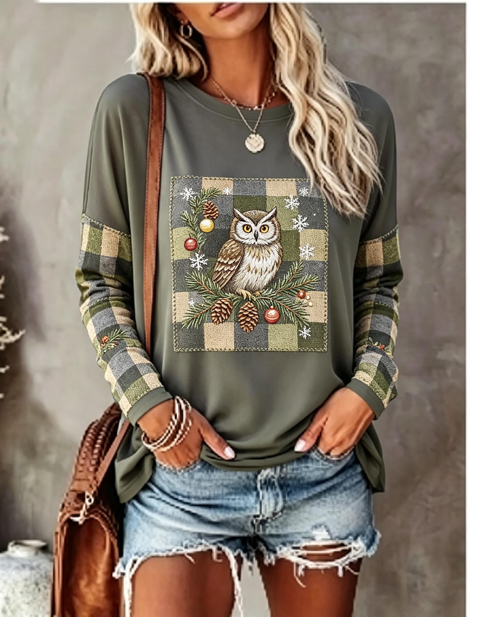 Women Long Sleeve T Shirt Fox  - Wallpaper ulasan dan harga