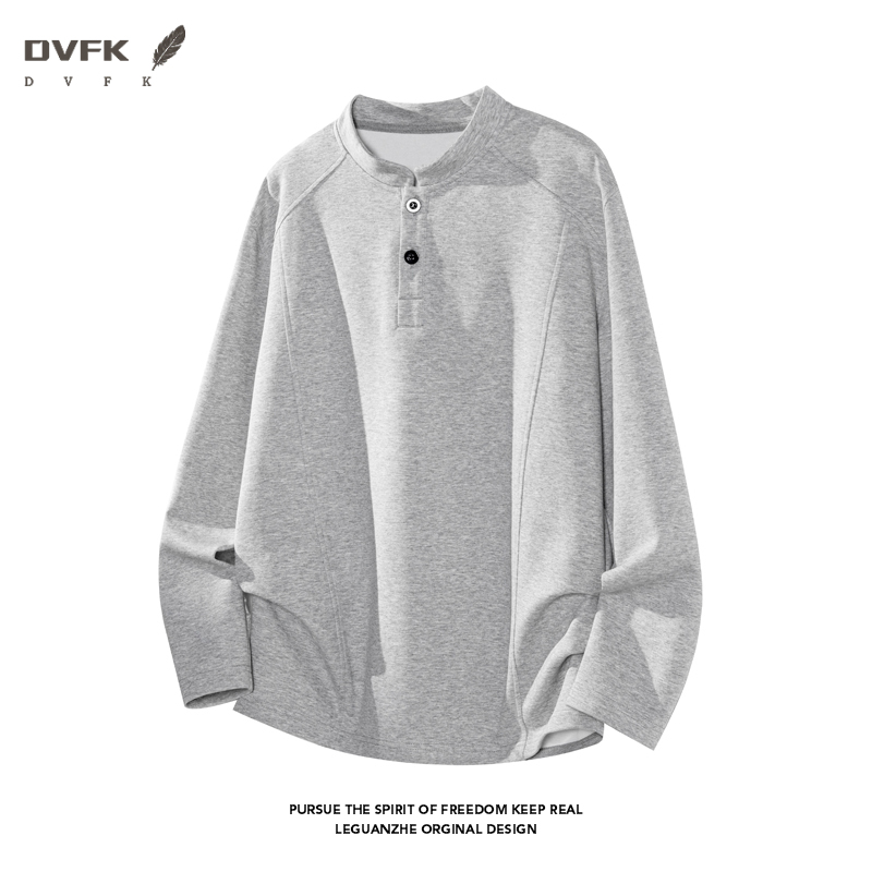 Men Raglan Sleeve Henley Long  - Wallpaper ulasan dan harga