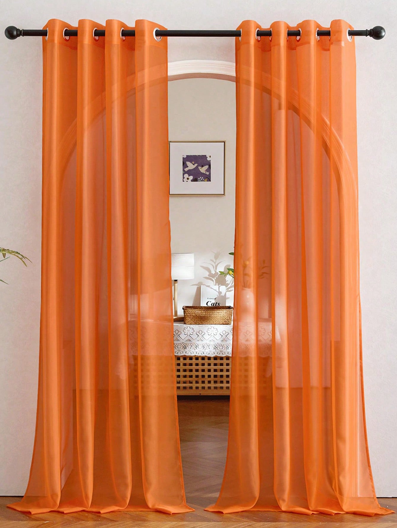 1pc Elegant Transparent Orange - Curtain Rods ulasan dan harga