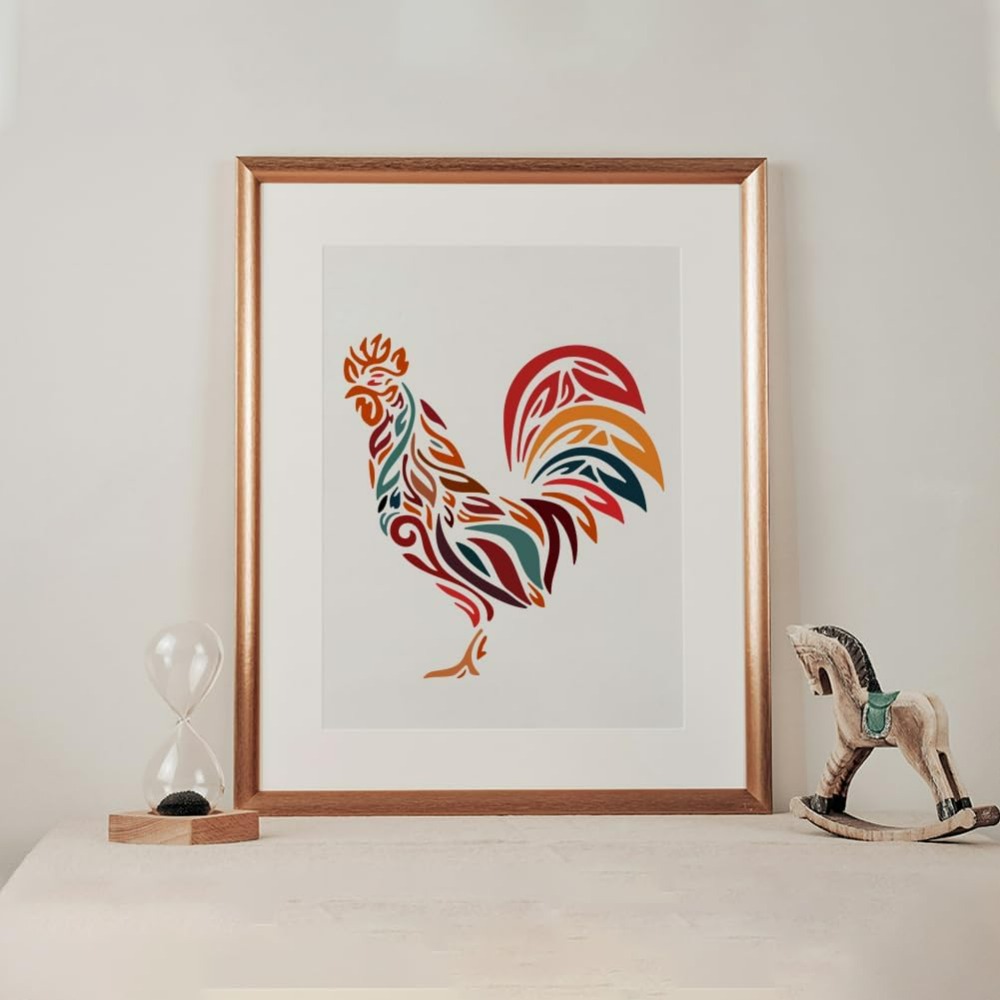 Chicken Stencil 11.8×11.8inch  - Paint Brush ulasan dan harga