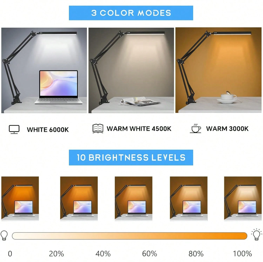 LED Desk Lamp For Home,Reading - Light Switch ulasan dan harga