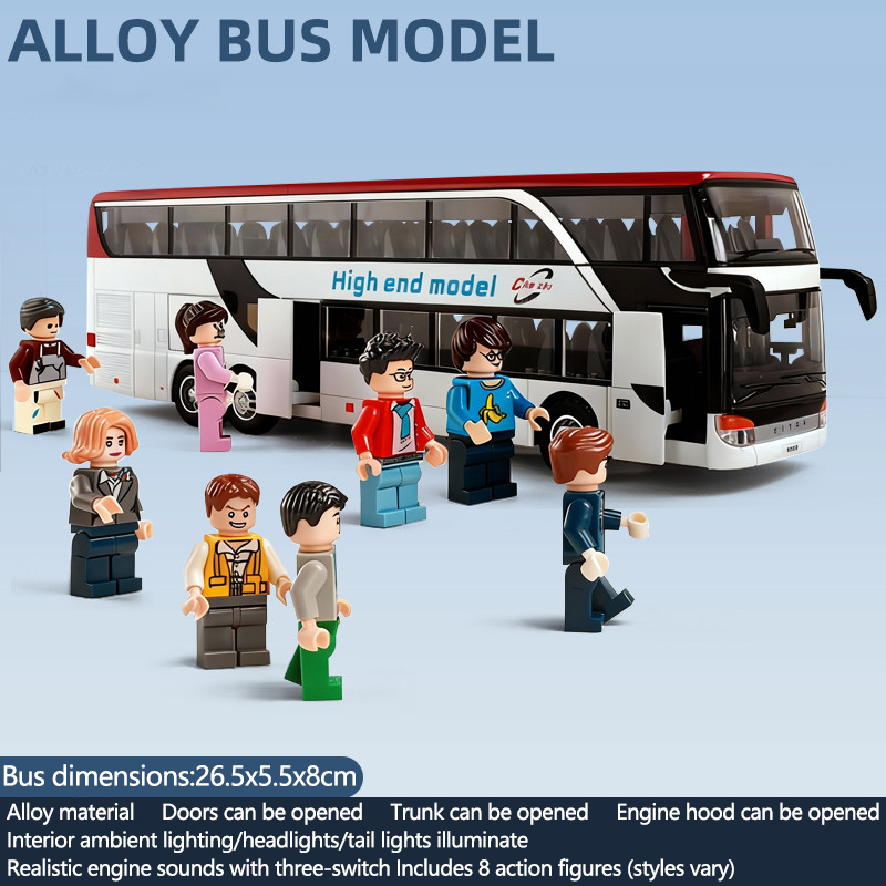 Alloy Bus Model with Lights &  - Light Switch ulasan dan harga