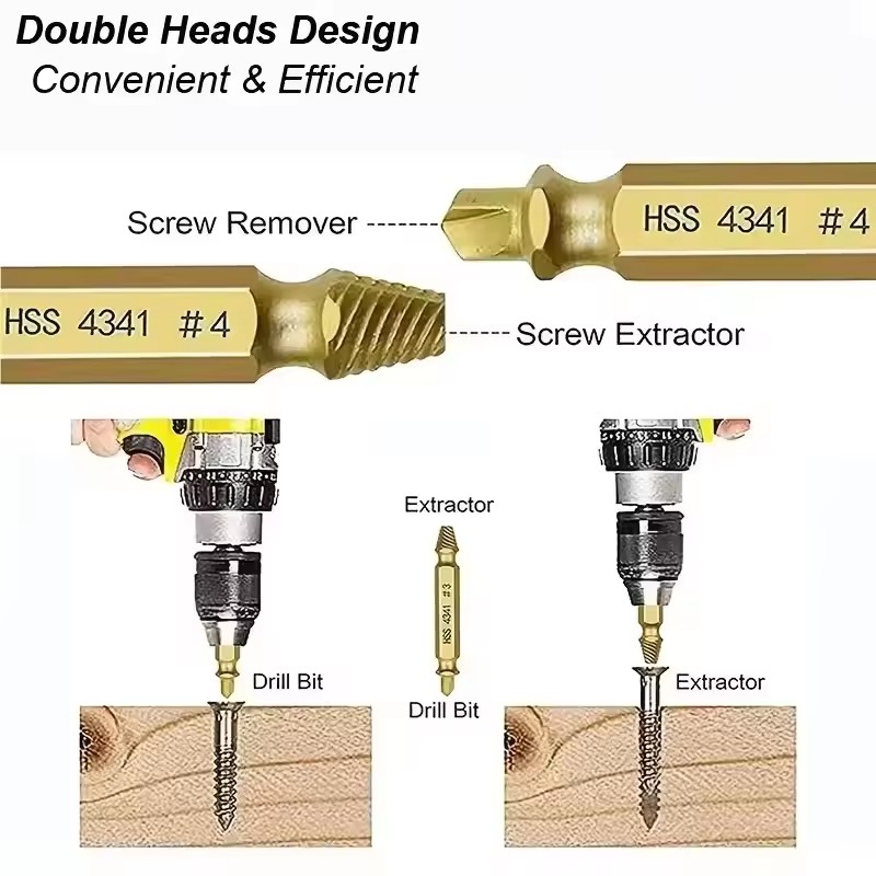 Damaged Broken Screw Extractor - Drill Bits ulasan dan harga