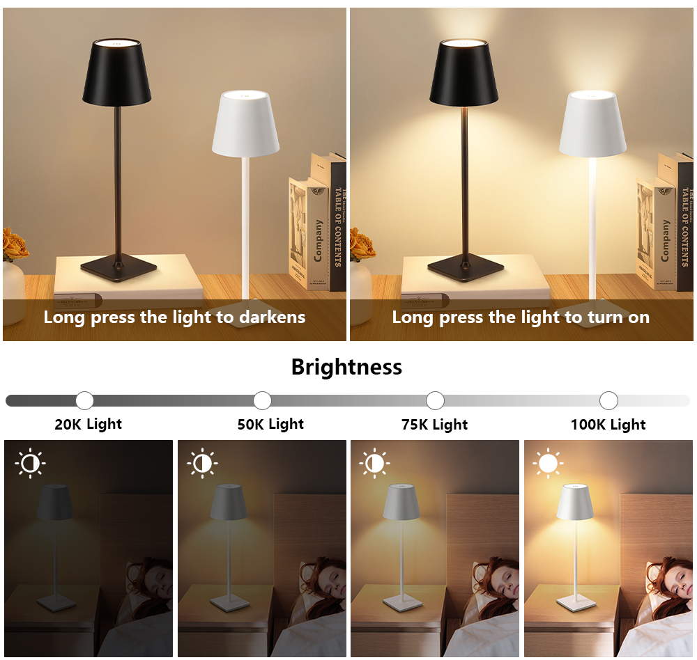 LED Rechargeable Desk Light Wi - Light Switch ulasan dan harga