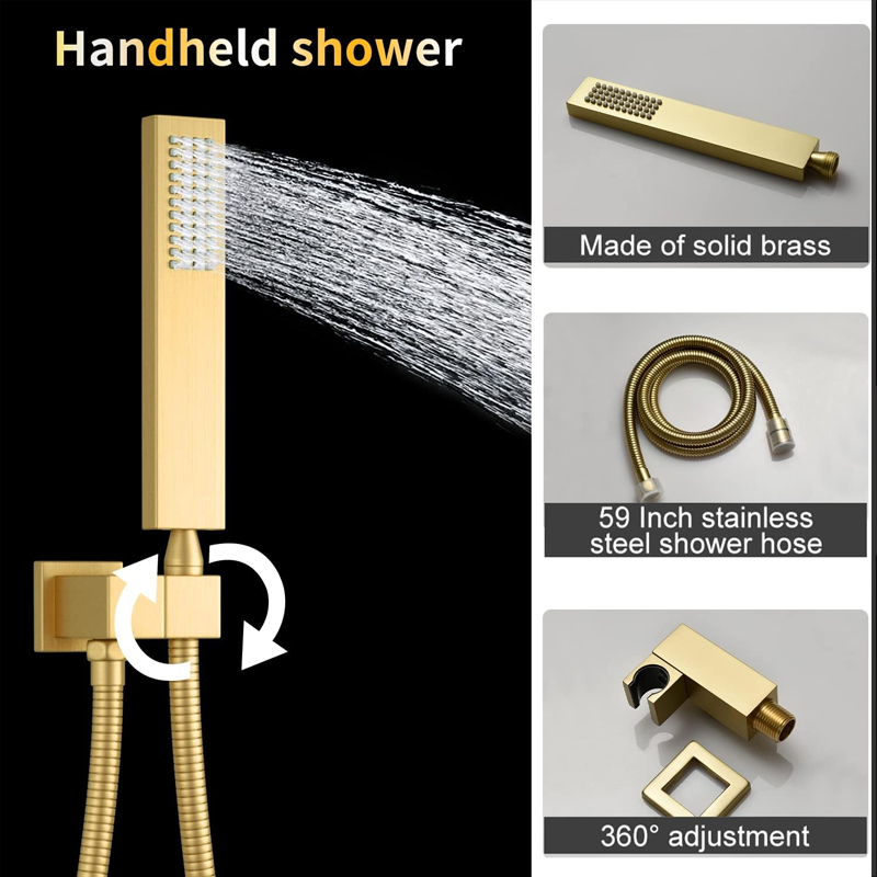 Brass Brushed Gold Digital Dis - Faucet ulasan dan harga
