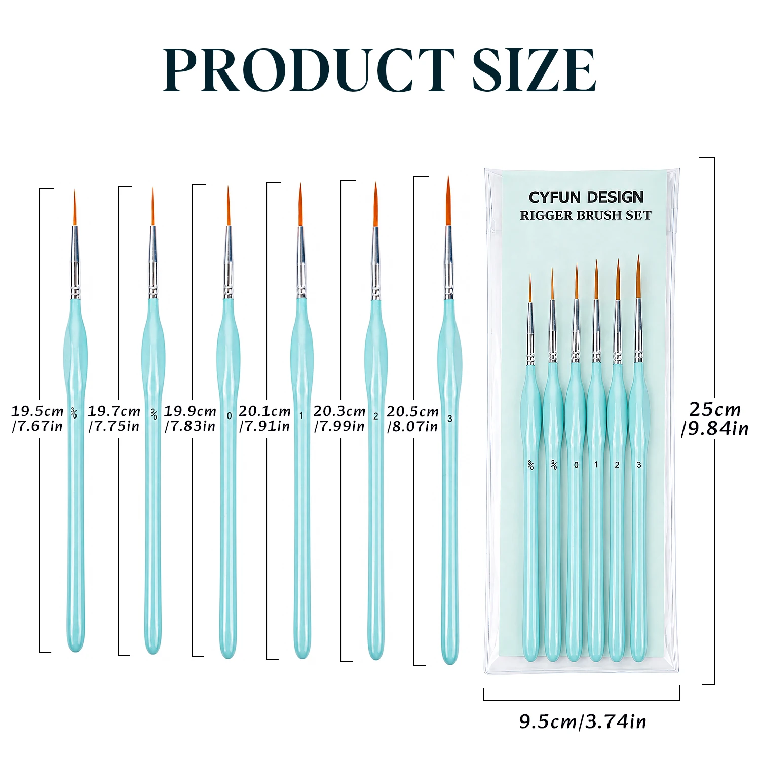 6pcs Rigger Paint Brushes Set, - Paint Brush ulasan dan harga
